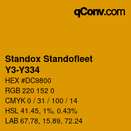 Color code: Standox Standofleet - Y3-Y334 | qconv.com