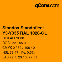 Color code: Standox Standofleet - Y3-Y335 RAL 1028-GL | qconv.com