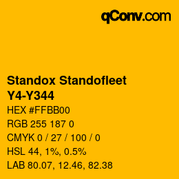 Code couleur: Standox Standofleet - Y4-Y344 | qconv.com