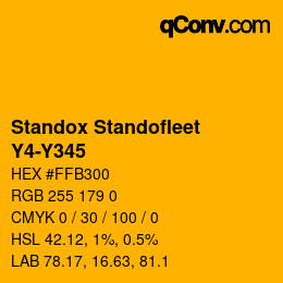 Code couleur: Standox Standofleet - Y4-Y345 | qconv.com