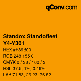 Color code: Standox Standofleet - Y4-Y361 | qconv.com