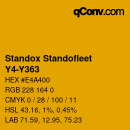 Color code: Standox Standofleet - Y4-Y363 | qconv.com