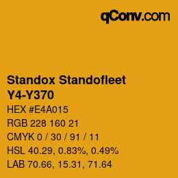 カラーコード: Standox Standofleet - Y4-Y370 | qconv.com