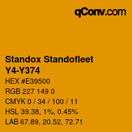 Código de color: Standox Standofleet - Y4-Y374 | qconv.com