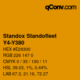 Color code: Standox Standofleet - Y4-Y380 | qconv.com