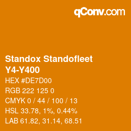 Color code: Standox Standofleet - Y4-Y400 | qconv.com