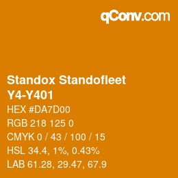 Color code: Standox Standofleet - Y4-Y401 | qconv.com
