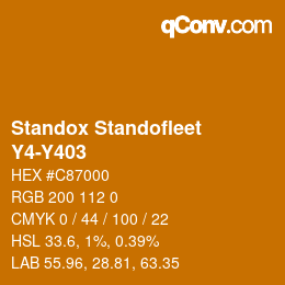 Color code: Standox Standofleet - Y4-Y403 | qconv.com