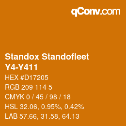 Color code: Standox Standofleet - Y4-Y411 | qconv.com