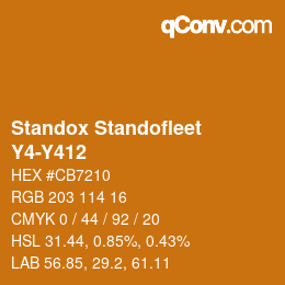 Color code: Standox Standofleet - Y4-Y412 | qconv.com