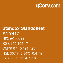 Color code: Standox Standofleet - Y4-Y417 | qconv.com