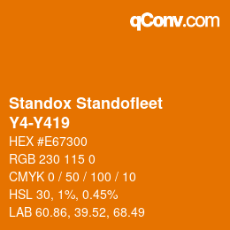 Color code: Standox Standofleet - Y4-Y419 | qconv.com