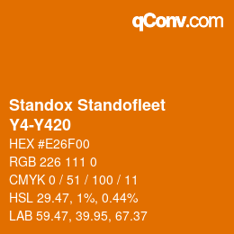 Color code: Standox Standofleet - Y4-Y420 | qconv.com