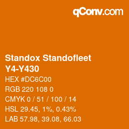 Color code: Standox Standofleet - Y4-Y430 | qconv.com