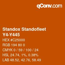 Código de color: Standox Standofleet - Y4-Y445 | qconv.com