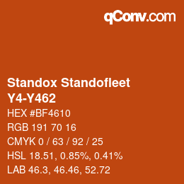 Code couleur: Standox Standofleet - Y4-Y462 | qconv.com