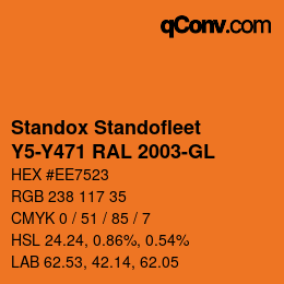 Código de color: Standox Standofleet - Y5-Y471 RAL 2003-GL | qconv.com