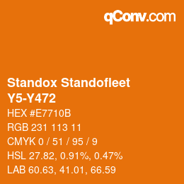 Code couleur: Standox Standofleet - Y5-Y472 | qconv.com