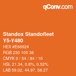 Código de color: Standox Standofleet - Y5-Y480 | qconv.com