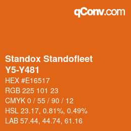 Code couleur: Standox Standofleet - Y5-Y481 | qconv.com