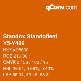 Color code: Standox Standofleet - Y5-Y489 | qconv.com