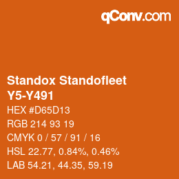 Color code: Standox Standofleet - Y5-Y491 | qconv.com