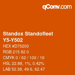 Color code: Standox Standofleet - Y5-Y502 | qconv.com