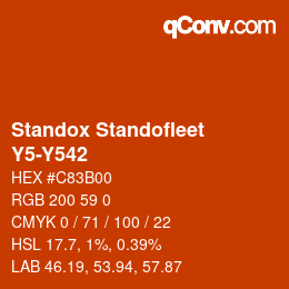 Color code: Standox Standofleet - Y5-Y542 | qconv.com