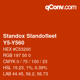 Code couleur: Standox Standofleet - Y5-Y560 | qconv.com