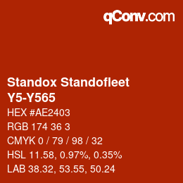 Código de color: Standox Standofleet - Y5-Y565 | qconv.com