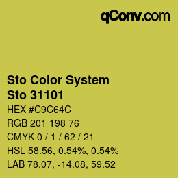 Código de color: Sto Color System - Sto 31101 | qconv.com