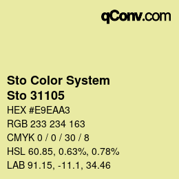 カラーコード: Sto Color System - Sto 31105 | qconv.com