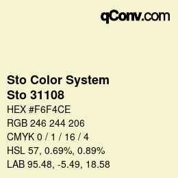 Farbcode: Sto Color System - Sto 31108 | qconv.com