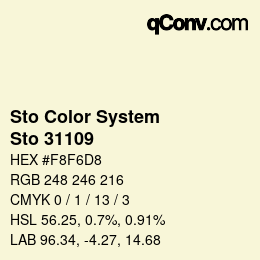 Código de color: Sto Color System - Sto 31109 | qconv.com