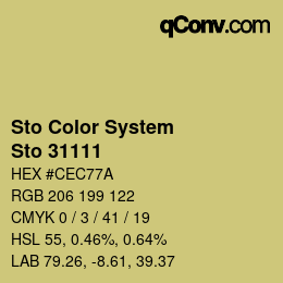 Código de color: Sto Color System - Sto 31111 | qconv.com