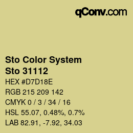 カラーコード: Sto Color System - Sto 31112 | qconv.com