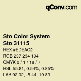 Farbcode: Sto Color System - Sto 31115 | qconv.com