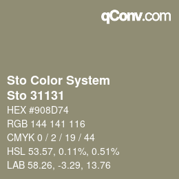 Código de color: Sto Color System - Sto 31131 | qconv.com