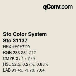 Farbcode: Sto Color System - Sto 31137 | qconv.com