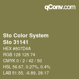 Código de color: Sto Color System - Sto 31141 | qconv.com