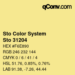 Código de color: Sto Color System - Sto 31204 | qconv.com