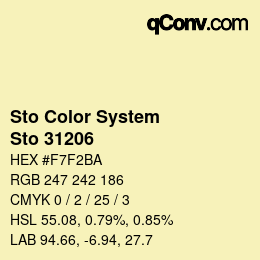 Farbcode: Sto Color System - Sto 31206 | qconv.com