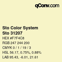 Farbcode: Sto Color System - Sto 31207 | qconv.com