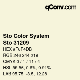 Código de color: Sto Color System - Sto 31209 | qconv.com