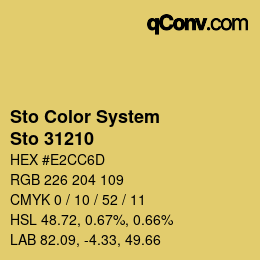 Código de color: Sto Color System - Sto 31210 | qconv.com