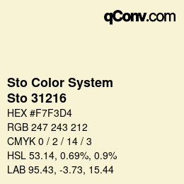 Farbcode: Sto Color System - Sto 31216 | qconv.com