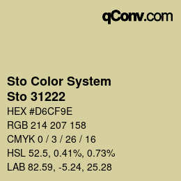 Farbcode: Sto Color System - Sto 31222 | qconv.com