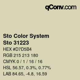 カラーコード: Sto Color System - Sto 31223 | qconv.com