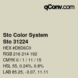 カラーコード: Sto Color System - Sto 31224 | qconv.com