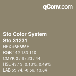 Farbcode: Sto Color System - Sto 31231 | qconv.com